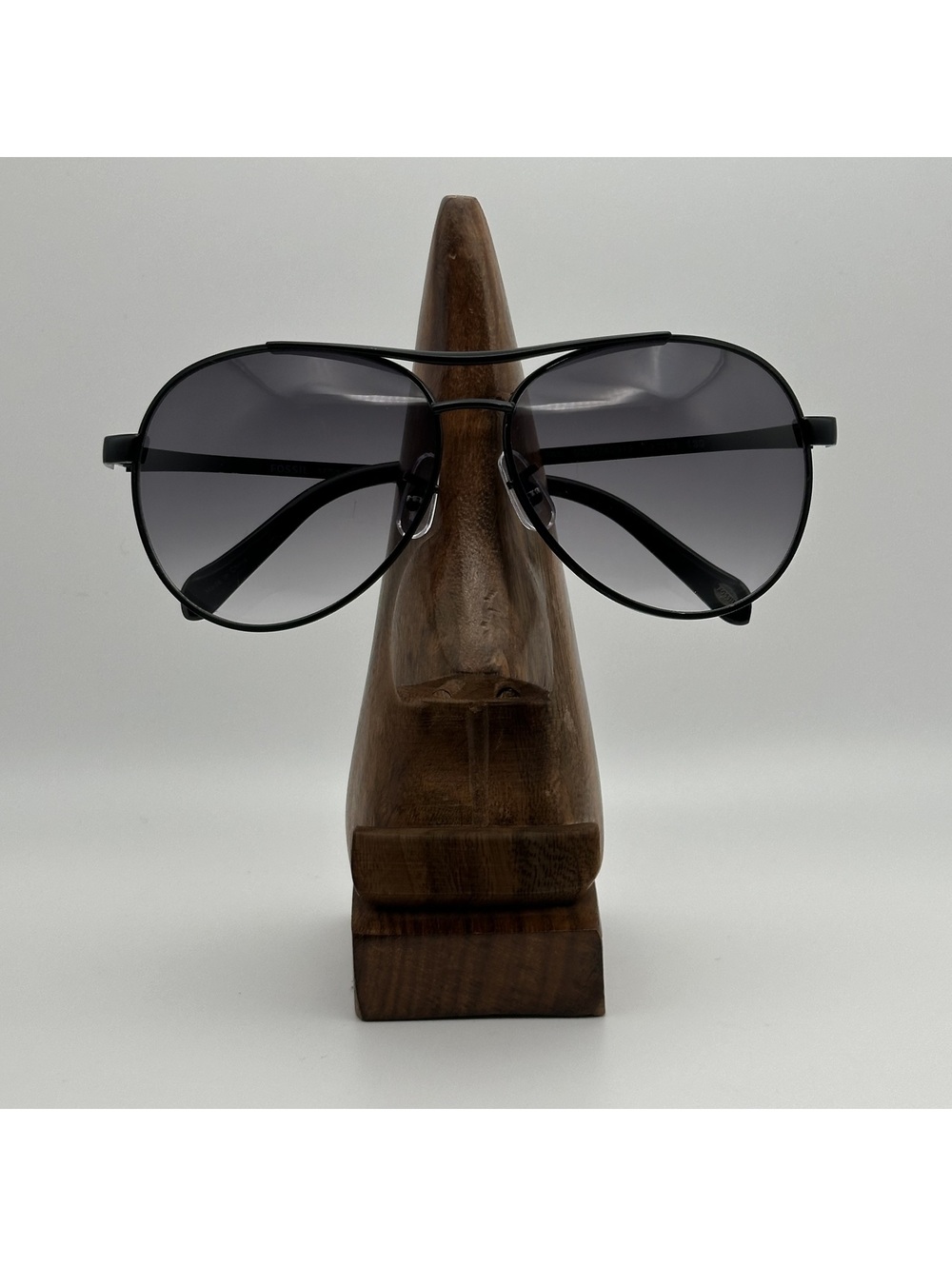 Fossil Black Aviator Sunglasses with Gradient Lenses